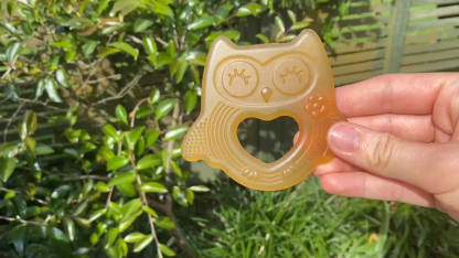 Haakaa Silicone Owl Teether Safe Natural Rubber Soft Teether Soothing Teething Relief