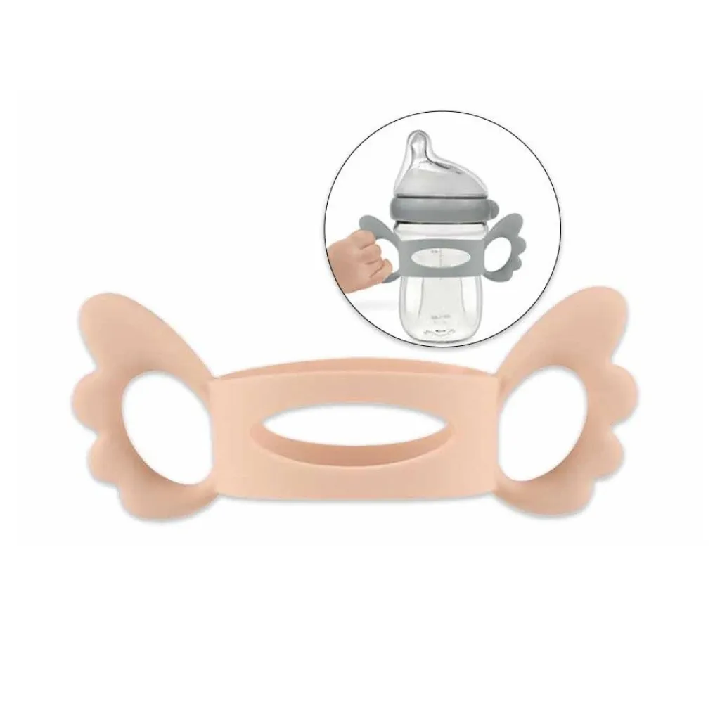 haakaa angel wings handle for gen3 glass bottle peach