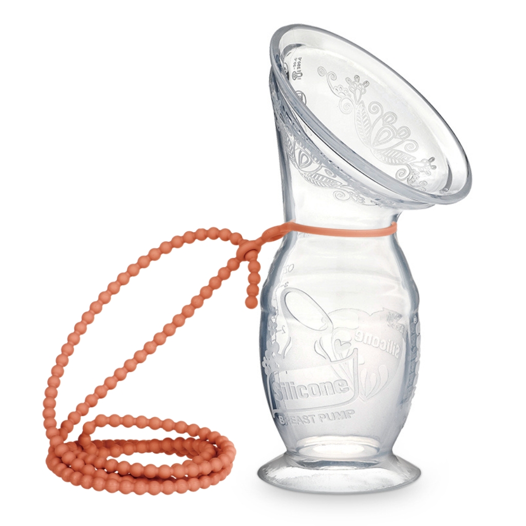 haakaa gen2 silicone breast pump 100ml with rust strap
