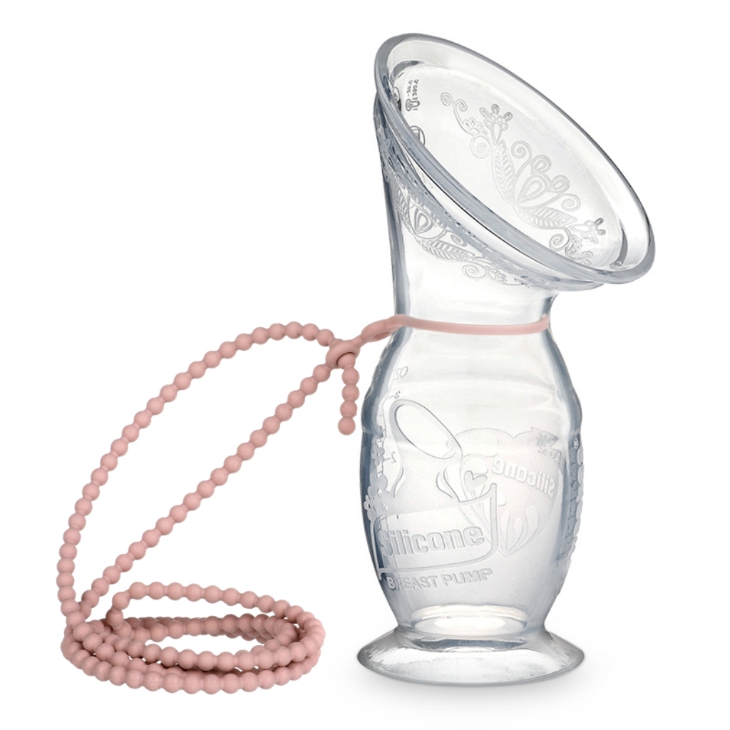 haakaa gen2 silicone breast pump 100ml with blush strap
