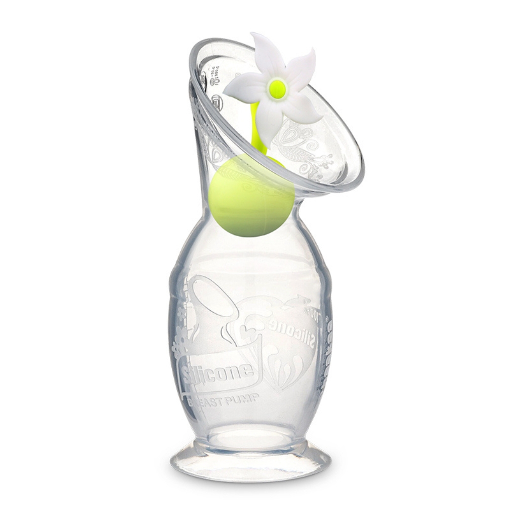 haakaa gen2 silicone breast pump 150ml with white flower stopper