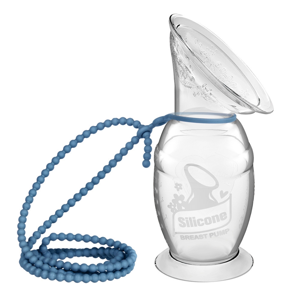 haakaa gen2 silicone breast pump 150ml with bluestone strap