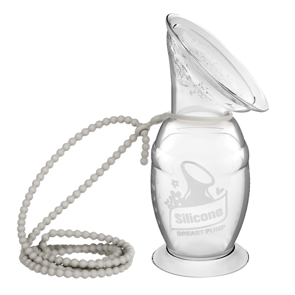 haakaa gen2 silicone breast pump 150ml with suva grey strap