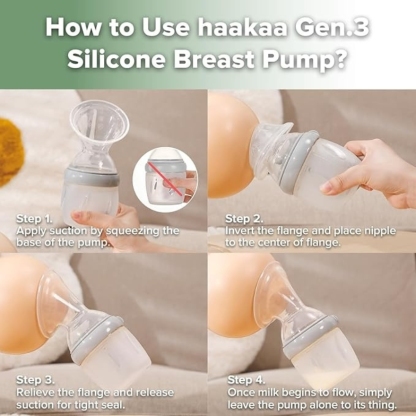haakaa gen3 silicone breast pump instructions