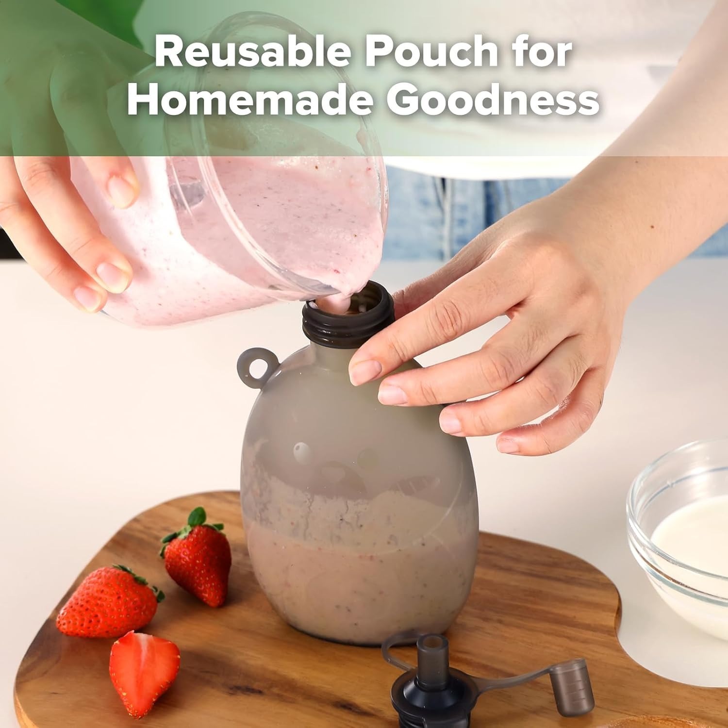 haakaa happii bear silicone goody pouch reusable pouch