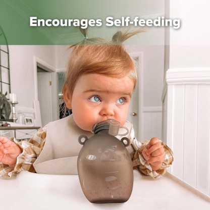 haakaa happii bear silicone goody pouch encourage self feeding