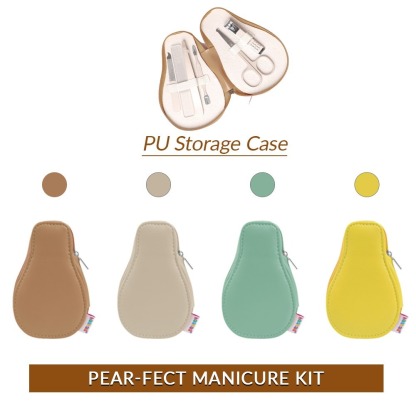 haakaa premium pear fect manicure kit pu storage case