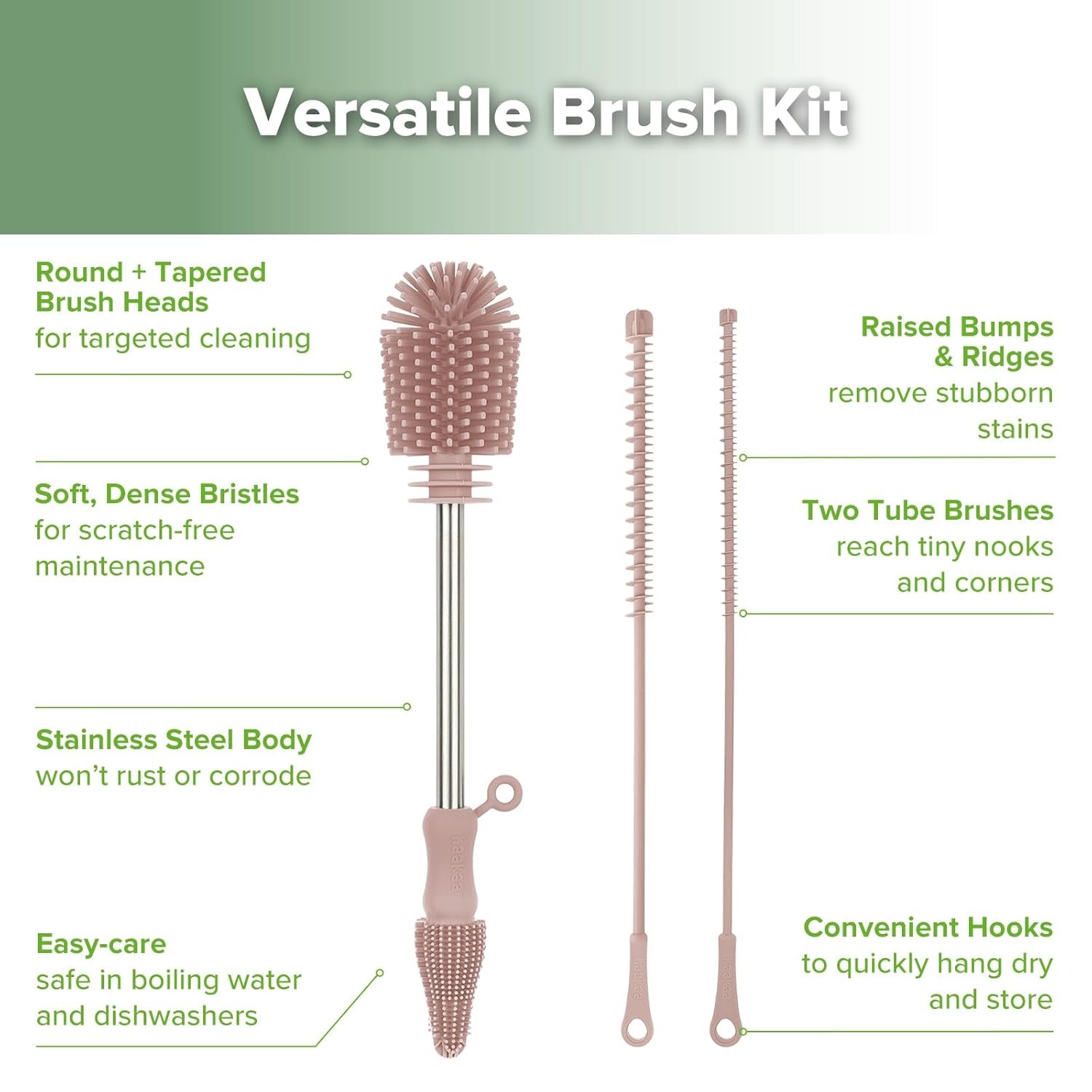 haakaa silicone cleaning brush kit versatile brush kit