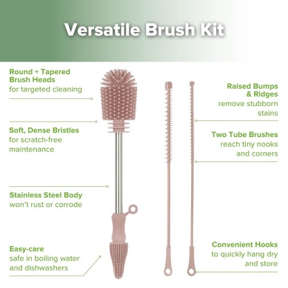 haakaa silicone cleaning brush kit versatile brush kit