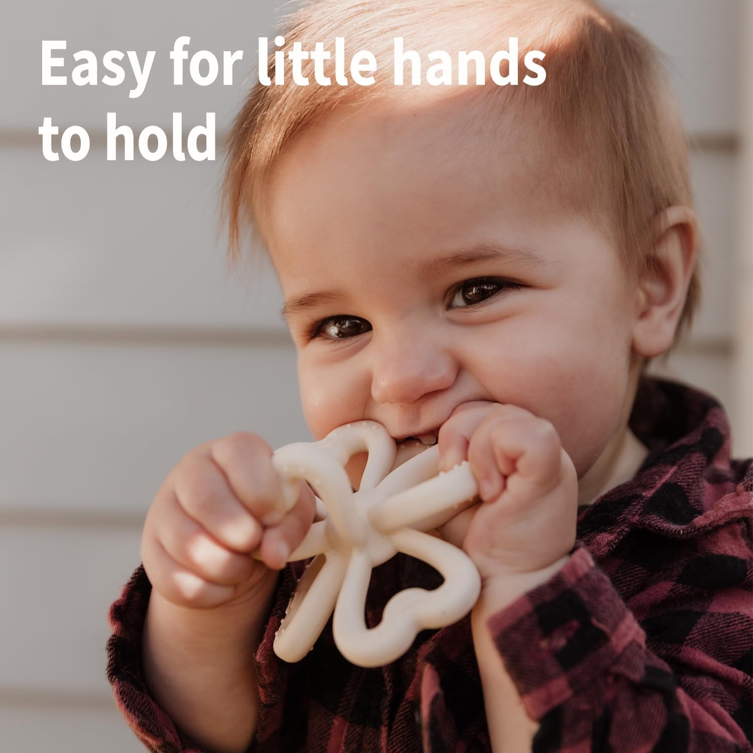 haakaa silicone clover teether easy for little hands to hold