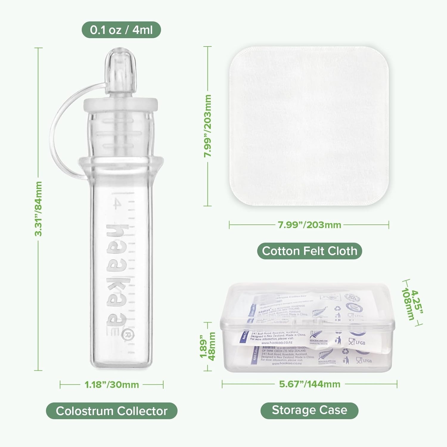 haakaa silicone colostrum collector dimensions