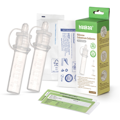 haakaa silicone colostrum collector 2pcs presterilized