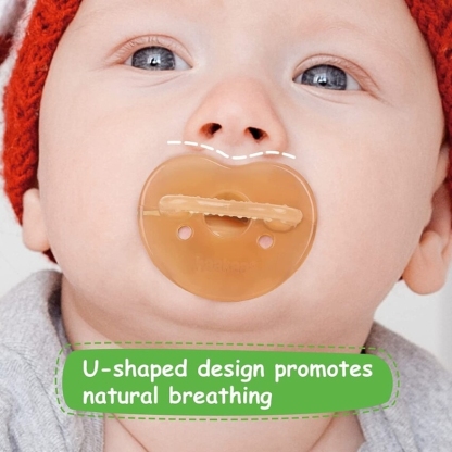 haakaa silicone dummy apricot  shaped design promotes natural breathing through the nose