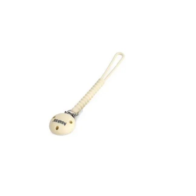 haakaa silicone flexi dummy holder round cream