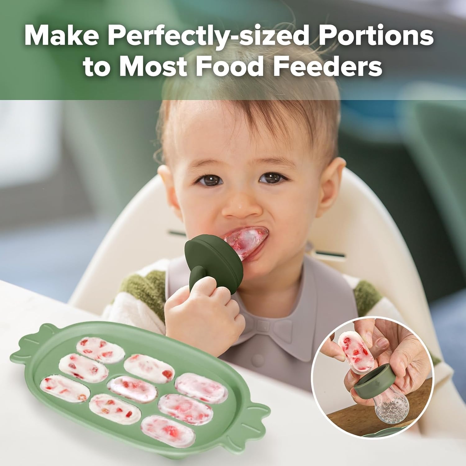 haakaa silicone nibble tray make perfectly size portions to most food feeders
