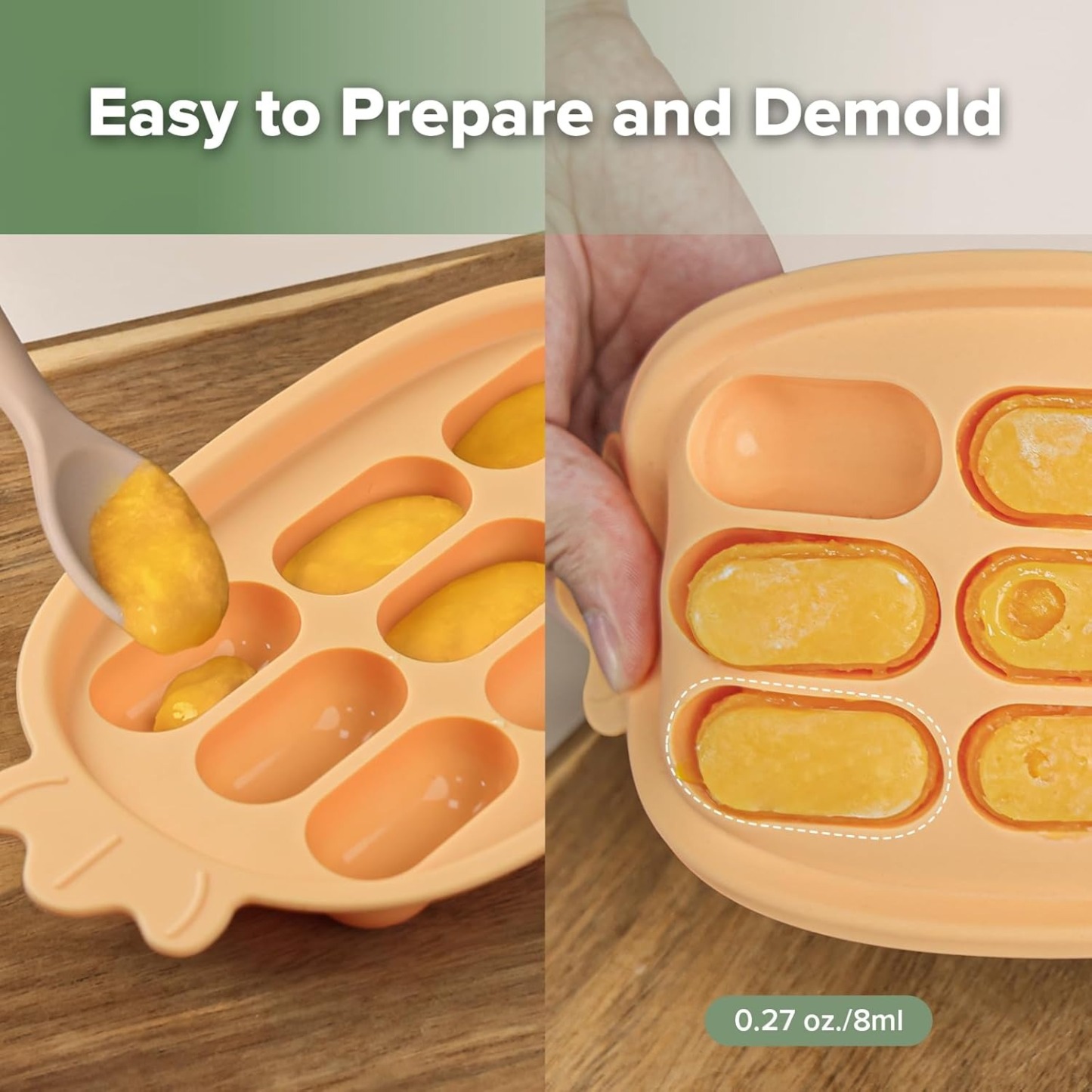 haakaa silicone nibble tray easy to prepare and demold