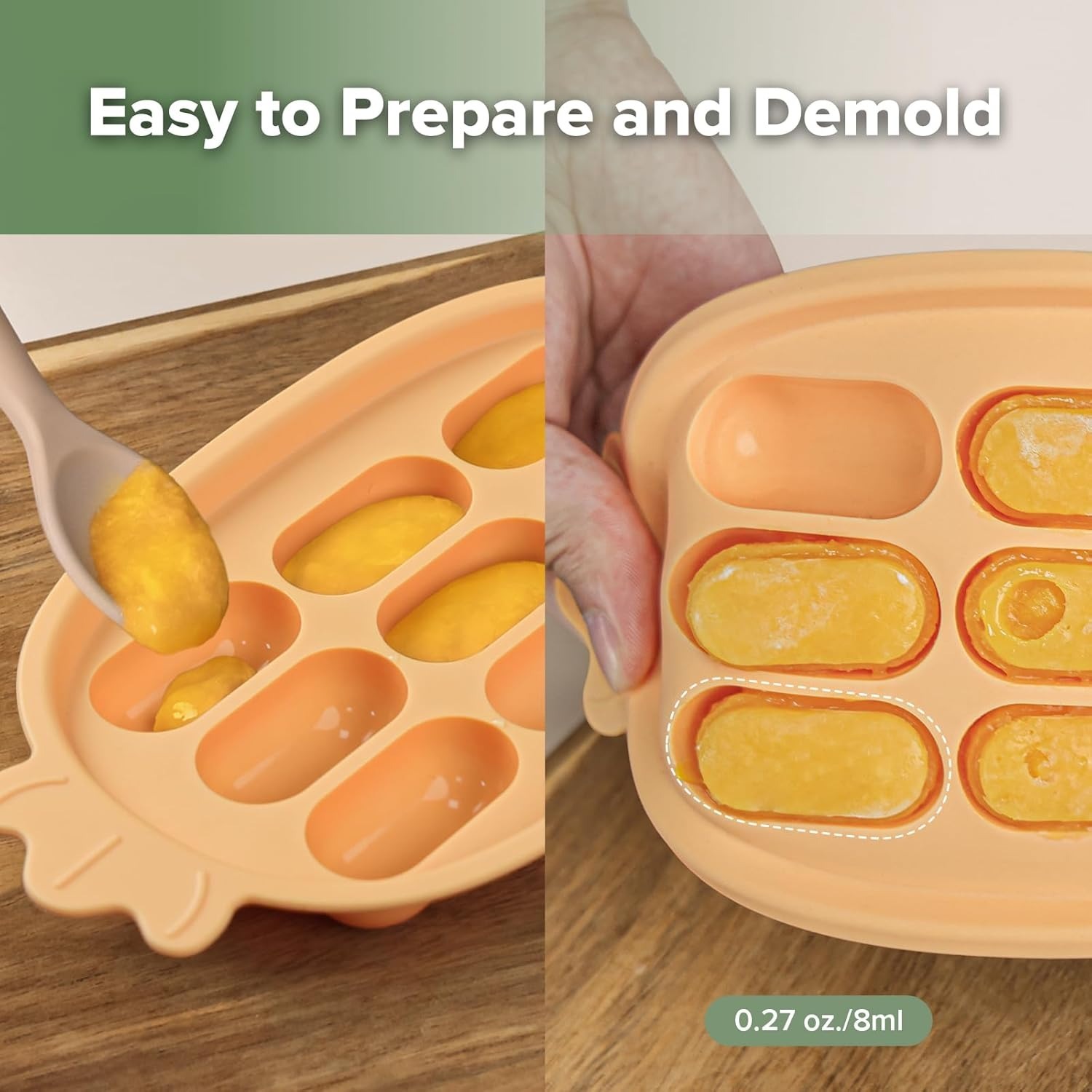 haakaa silicone nibble tray easy to prepare and demold