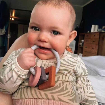 haakaa silicone teething ring teether easy grip for your baby and keeps their little hands entertained