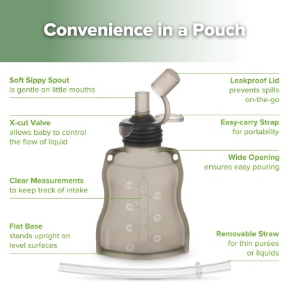 haakaa silicone yummy pouch convenience in a pouch