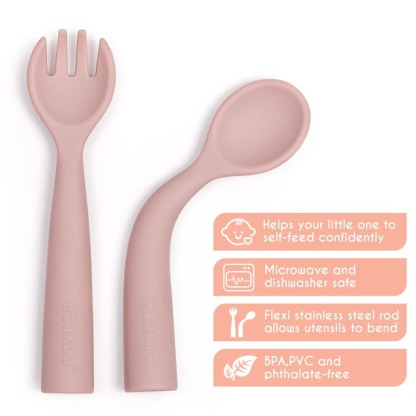 Haakaa Bendy Silicone Cutlery Set