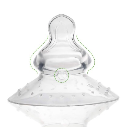 HaaKaa Breastfeeding Nipple Shield - ORTHODONTIC TEAT (Thumb Shape)