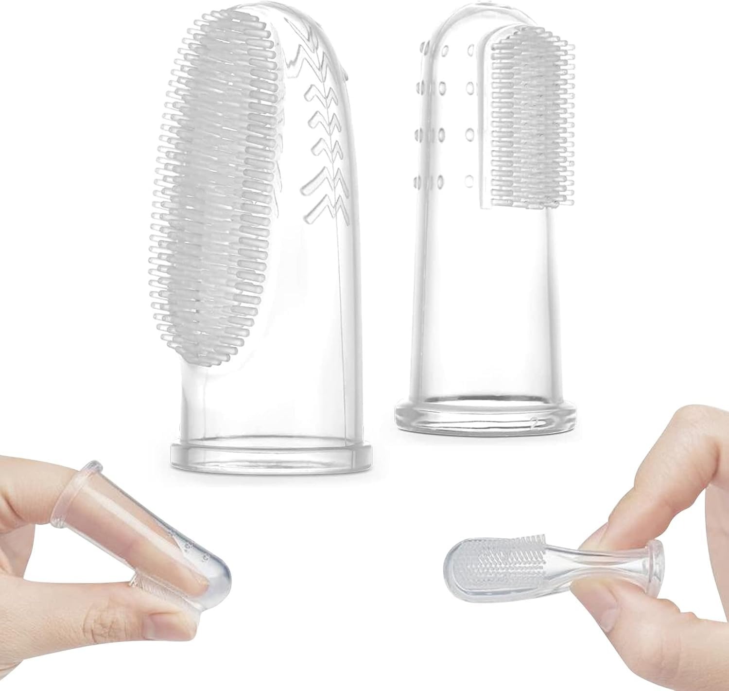 Haakaa Silicone Finger Toothbrush set S & L (0-18 months)