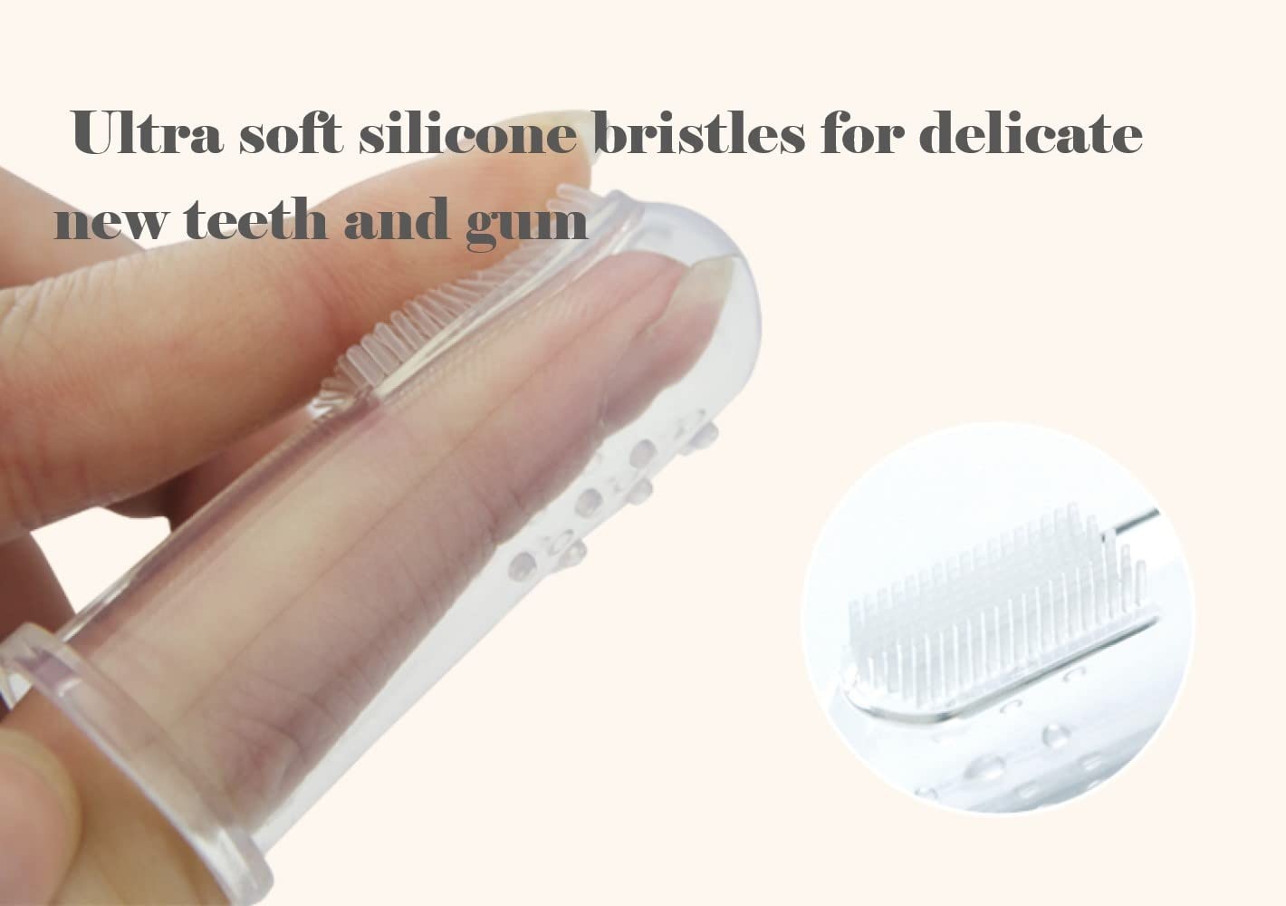 Haakaa Silicone Finger Toothbrush set S & L (0-18 months)