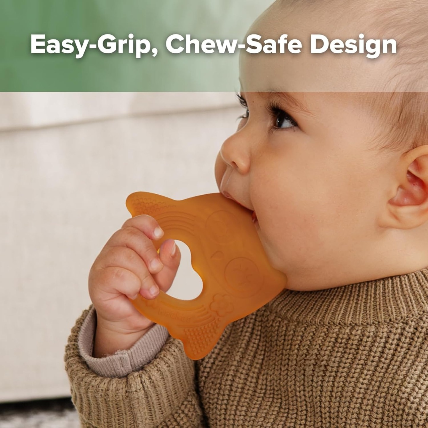 Haakaa Silicone Owl Teether Safe Natural Rubber Soft Teether Soothing Teething Relief