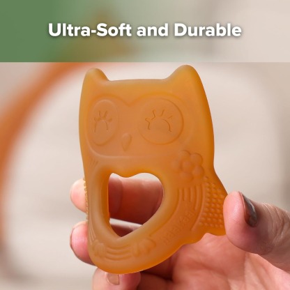 Haakaa Silicone Owl Teether Safe Natural Rubber Soft Teether Soothing Teething Relief