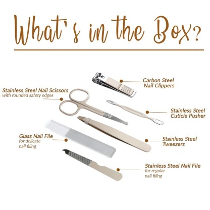 Haakaa premium 7 in 1 Pear-fect Manicure Kit Set With Case Nail Clippers Tweezers Nail Scissors Cuticle Pusher Nail File