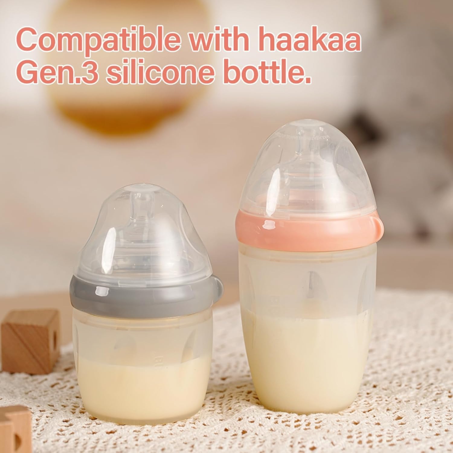 HaaKaa Gen 3 Silicone Bottle Anti-Colic Nipple -S/M/L (2pcs)