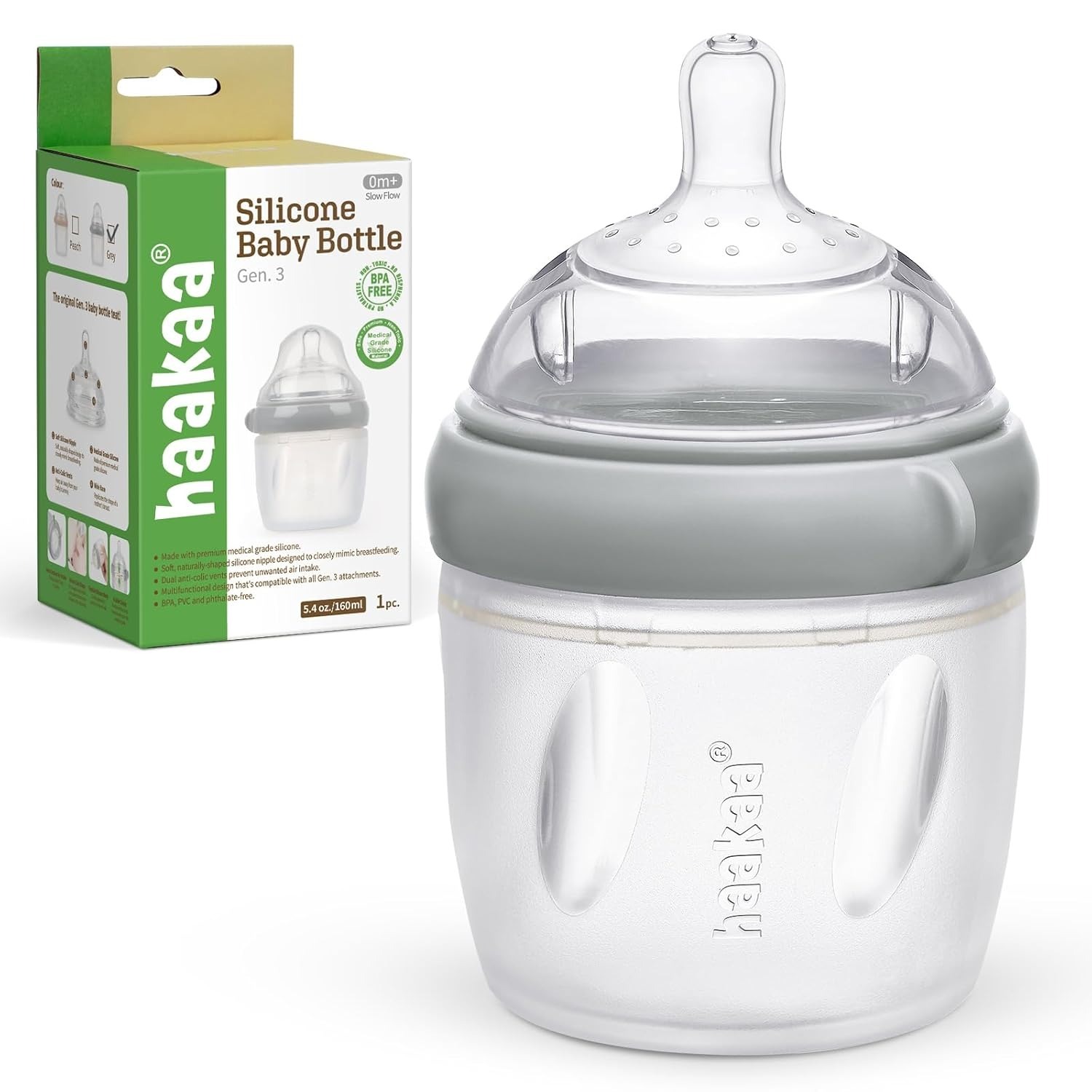 Haakaa GEN 3 Silicone Baby Bottle (160ml/250ml)