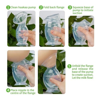 Generation 2 Silicone Breast Pump with Suction Base 