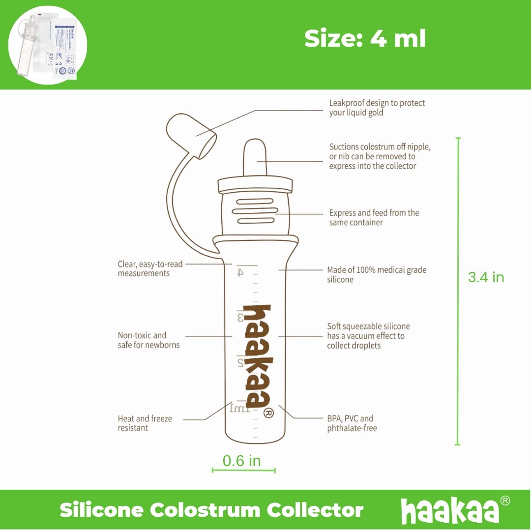 Haakaa Silicone Colostrum Collector Set - 4ml