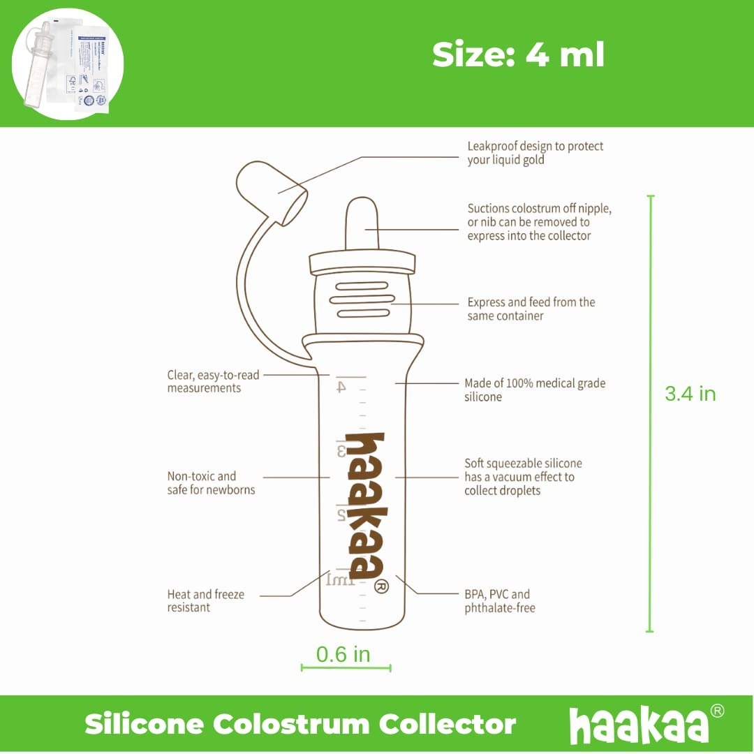 Haakaa Silicone Colostrum Collector Set - 4ml