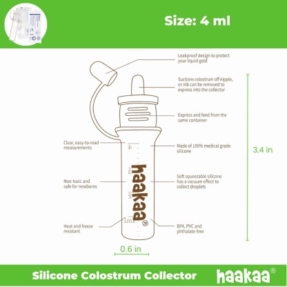 Haakaa Silicone Colostrum Collector Set - 4ml