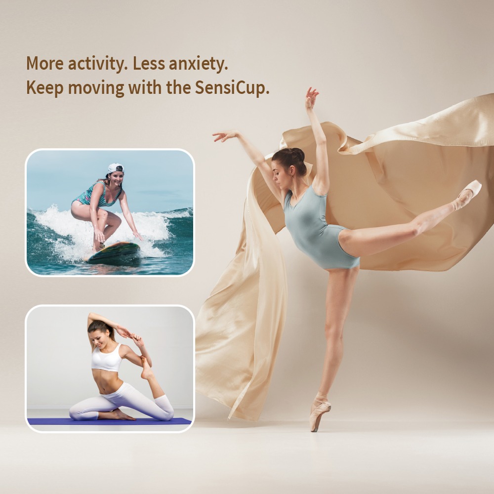 Haakaa Menstrual Cup FDA Approved Medical Grade Silicone Feminine Hygiene Period Cup SensiCup - Frosted (20ml/25ml)