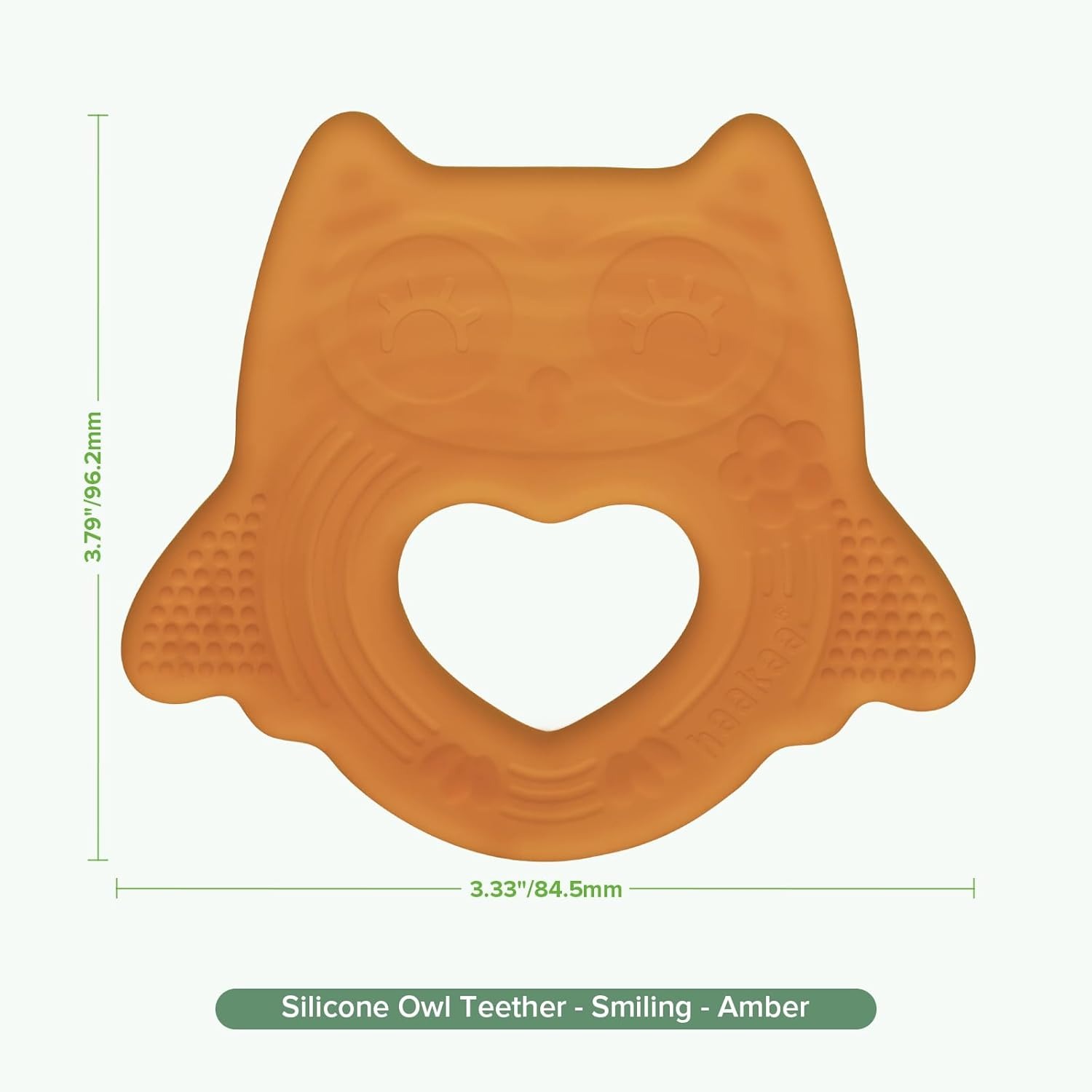 Haakaa Silicone Owl Teether Safe Natural Rubber Soft Teether Soothing Teething Relief