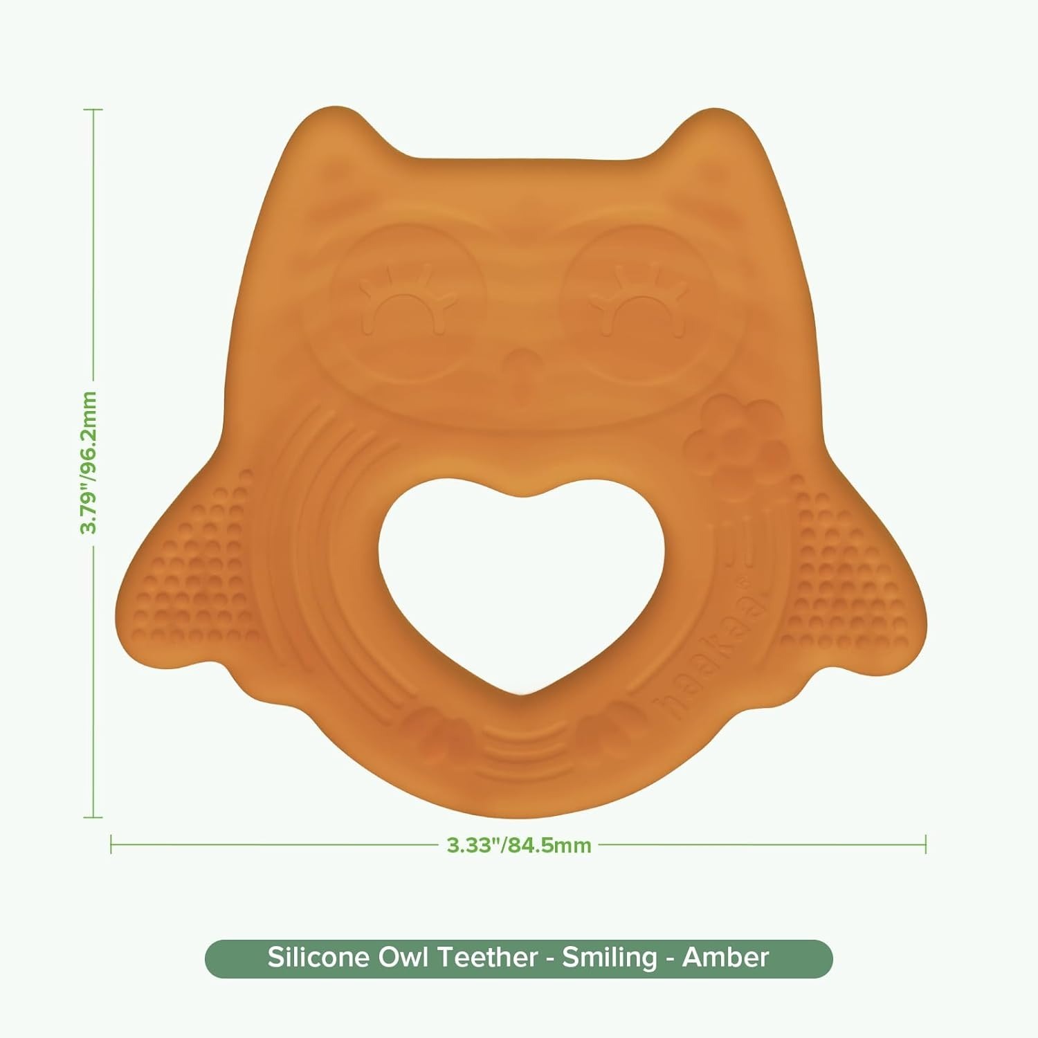 Haakaa Silicone Owl Teether Safe Natural Rubber Soft Teether Soothing Teething Relief