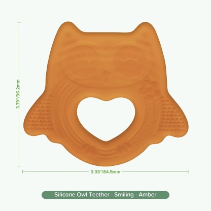 Haakaa Silicone Owl Teether Safe Natural Rubber Soft Teether Soothing Teething Relief