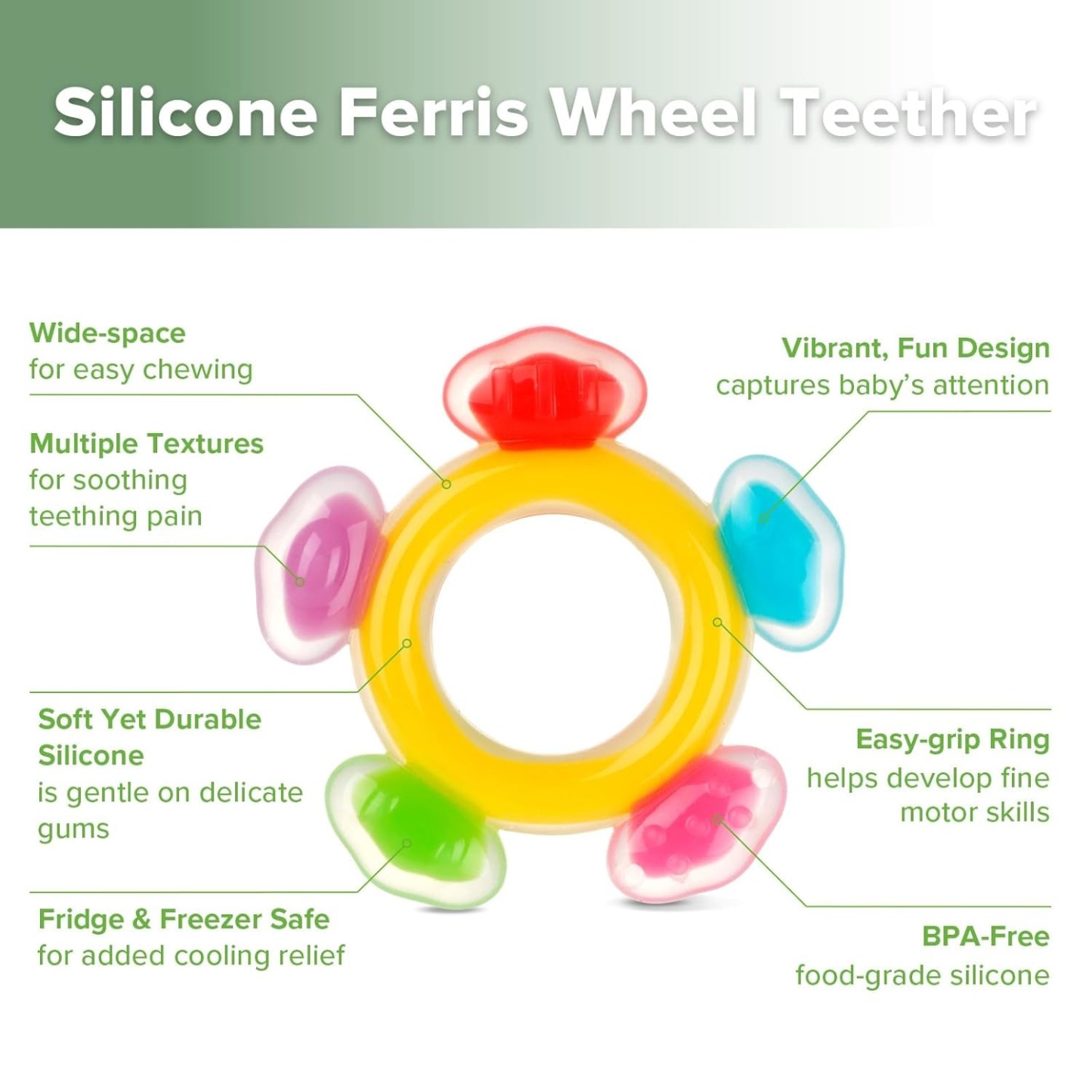 Haakaa Silicone Ferris Wheel Teether Soothing Teething