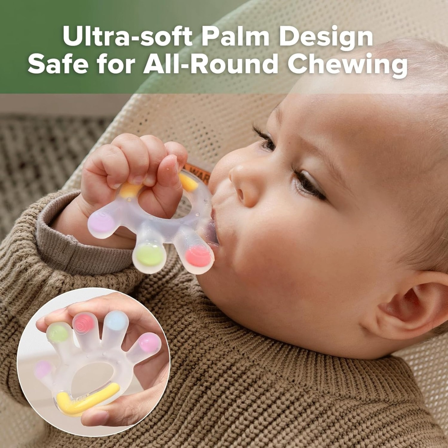 Haakaa Silicone Dinky Digits Palm Teether