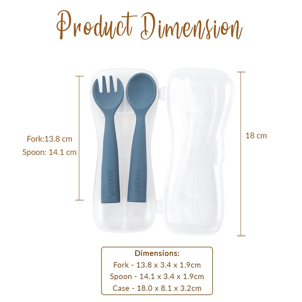 Haakaa Bendy Silicone Cutlery Set