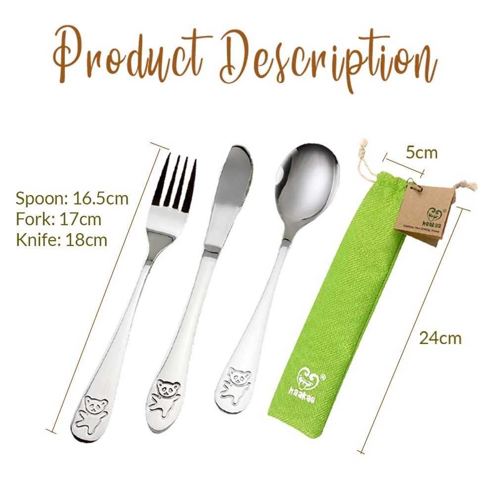 Haakaa Stainless Steel Cutlery Set