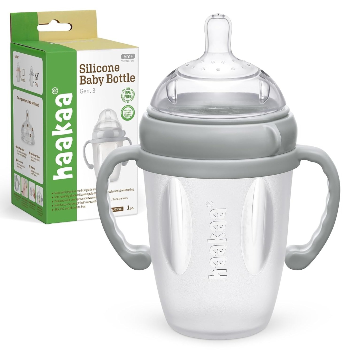 Haakaa GEN 3 Silicone Baby Bottle (160ml/250ml)