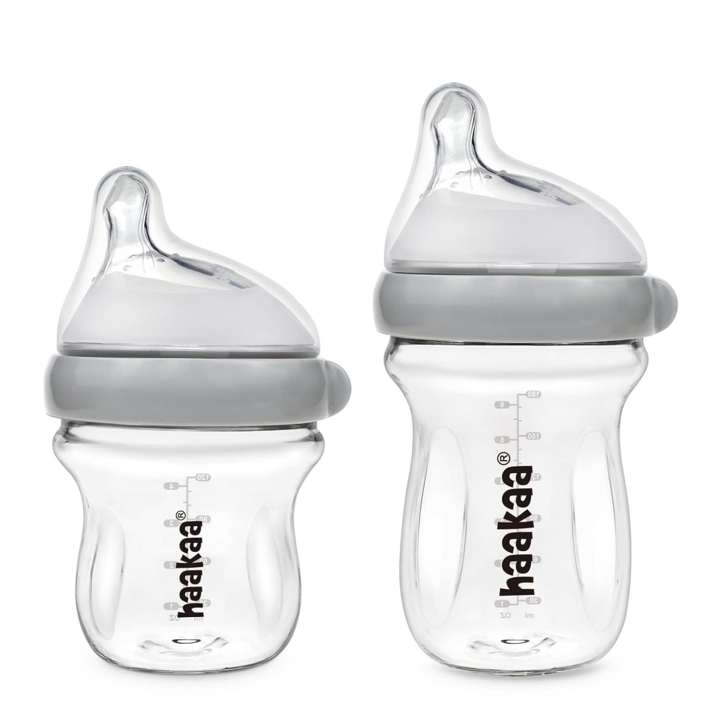 Haakaa GEN 3 Glass Baby Bottle 90ml (0m+) / 160ml (6m+)