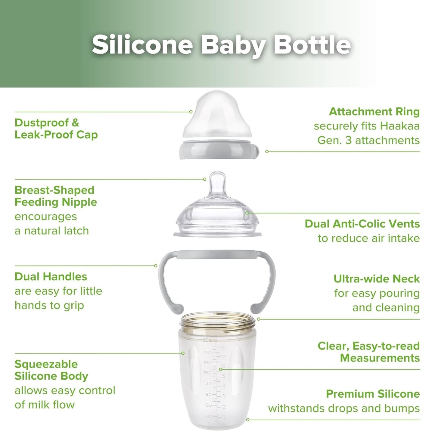 Haakaa GEN 3 Silicone Baby Bottle (160ml/250ml)