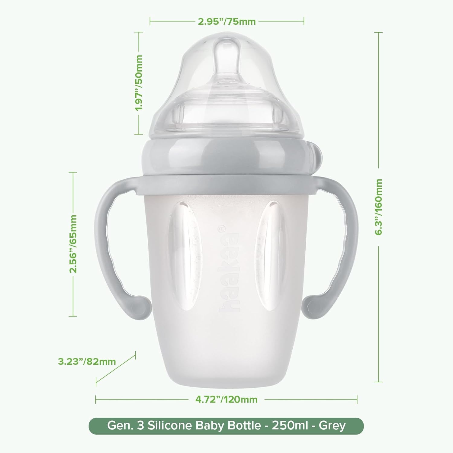 Haakaa GEN 3 Silicone Baby Bottle (160ml/250ml)