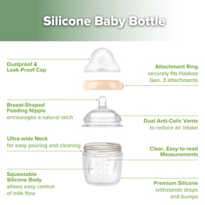 Haakaa GEN 3 Silicone Baby Bottle (160ml/250ml)
