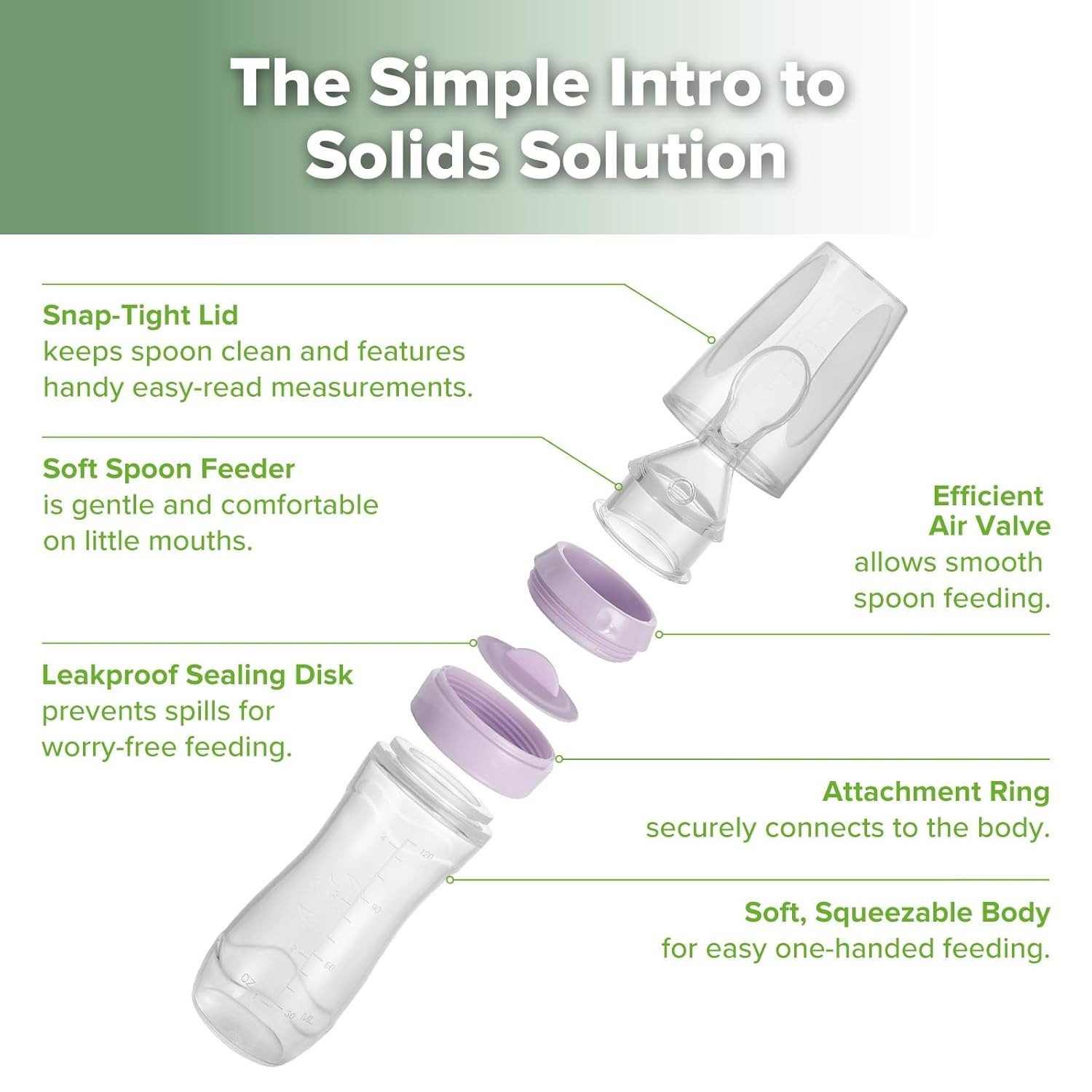 Haakaa Silicone Baby Food Dispensing Spoon Feeding (120ml)